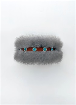 Ошейник для борзой меховой ДАЛИНКА C-IG-FRD