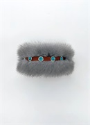 Ошейник для борзой меховой ДАЛИНКА C-IG-FRD