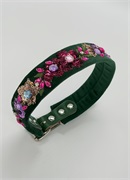 Ошейник для средних пород из велюра ФЛОРА - FLORA C-SP-V